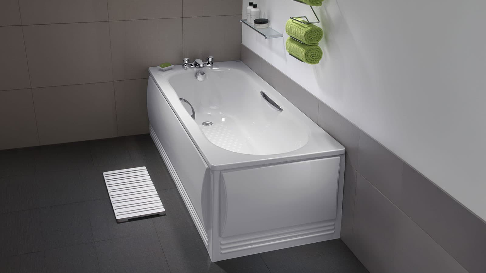 Celtic bath 2 tap holes and grips anti-slip Celtic bath 2 tap holes and grips anti-slip